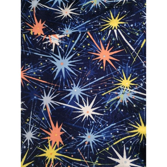 LuLaRoe Women's Star Pattern Americana Leggings Tall And Curvy Size 12-18 - Picture 3 of 10